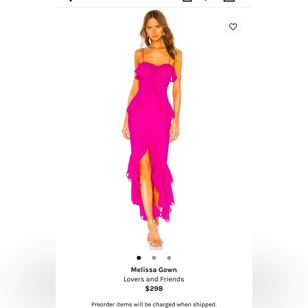 Lovers & Friends Maxi dress. Melissa Gown purchased from Revolve. Worn once/EUC.